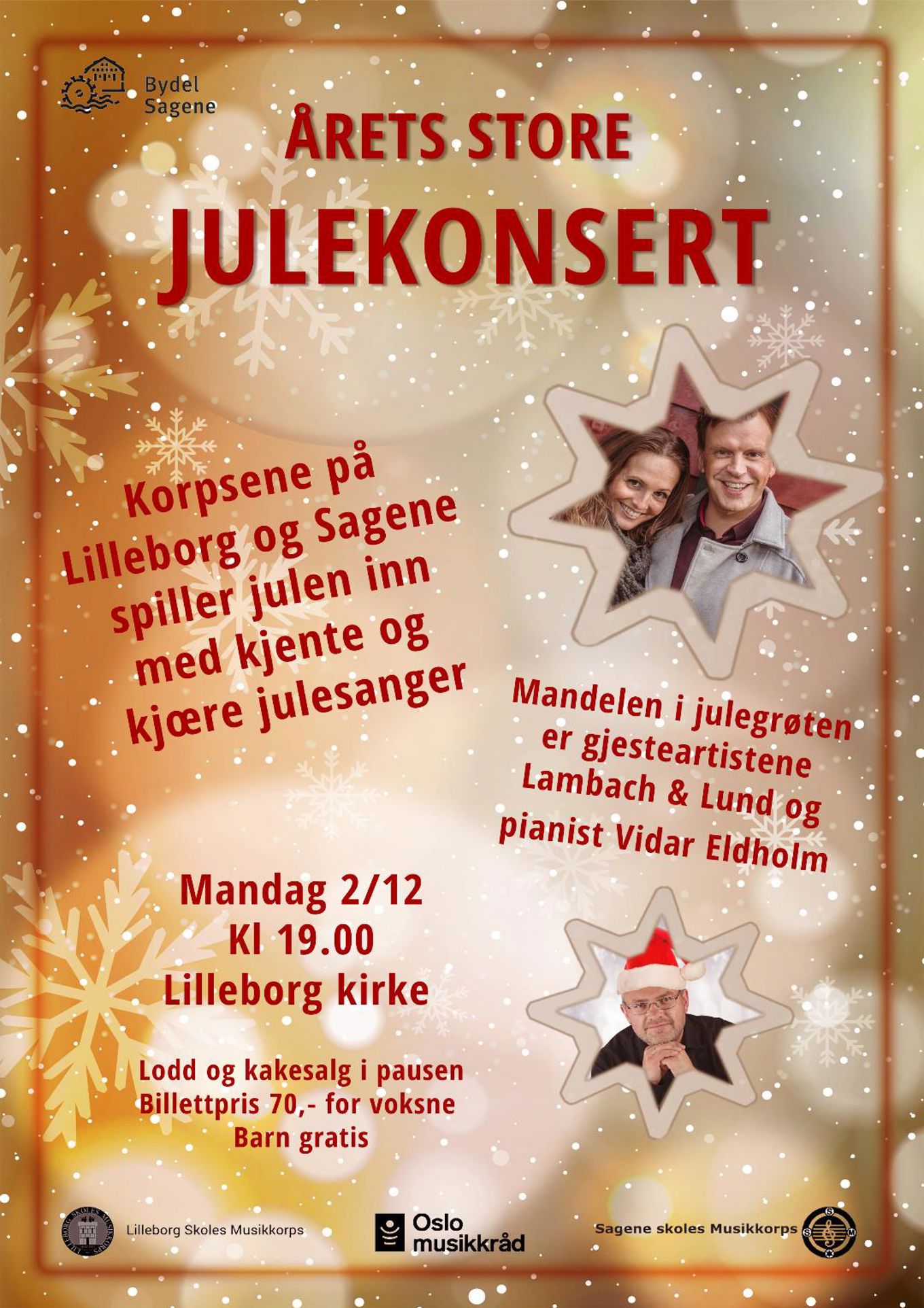 Årets store julekonsert. Korpsene på Sagene og Lilleborg spiller julen inn.
